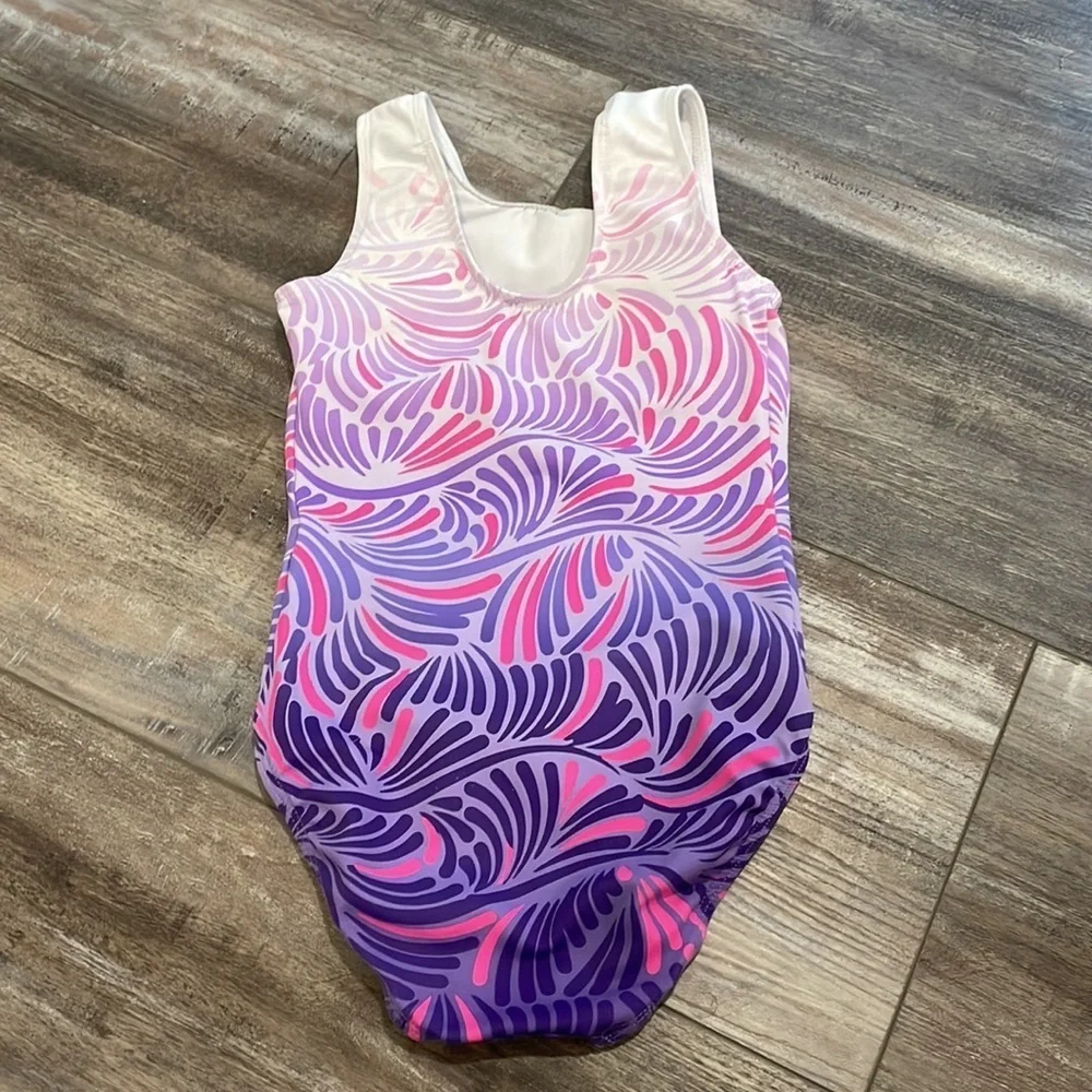 GK Everest Gymnastics pink and purple Leotard